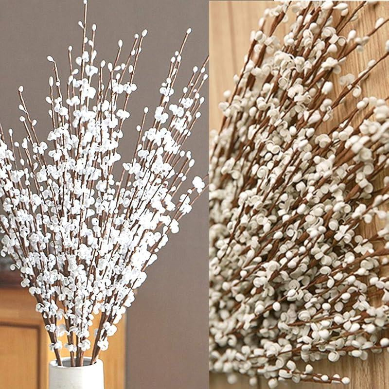 5Pcs 29.5" Faux Jasmine Artificial Flowers Tall White Floral Branches for Home Wedding Vase Filler Party DIY Decoration