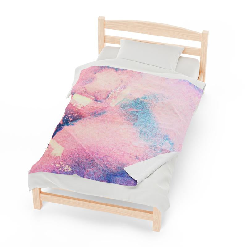 Velveteen Blanket, Cozy Home Decor, Customizable Soft Throw, Personalized Gift for Family & Friends, Warm Plush Bedding, Medium Heavy Weight