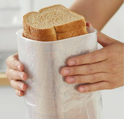 Clear Plastic Durable Bread Food Storage Container with Gray Lid for Organized Bread Storage Kitchen Utensils