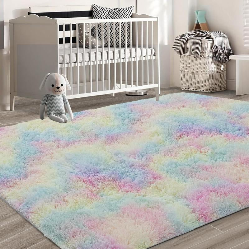 Faux Fur Shag Rug, 1 Count Soft Plush Rug, Comfortable Area Rug, Decorative Carpet for Home Living Room Bedroom