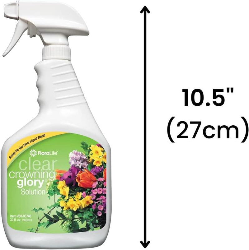 Gentle Crowning Glory Flower Spray 32 Fl. Oz - Protective Shield for All Flower Types - Long Lasting - Supplier Warranty
