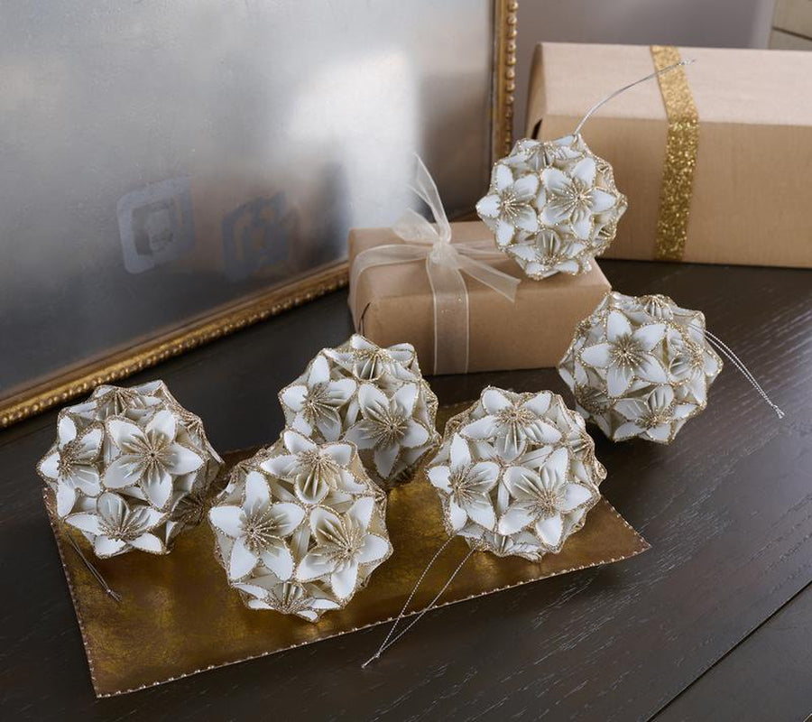 Set of 2 6" Starry Night Glass Ornaments by Valerie