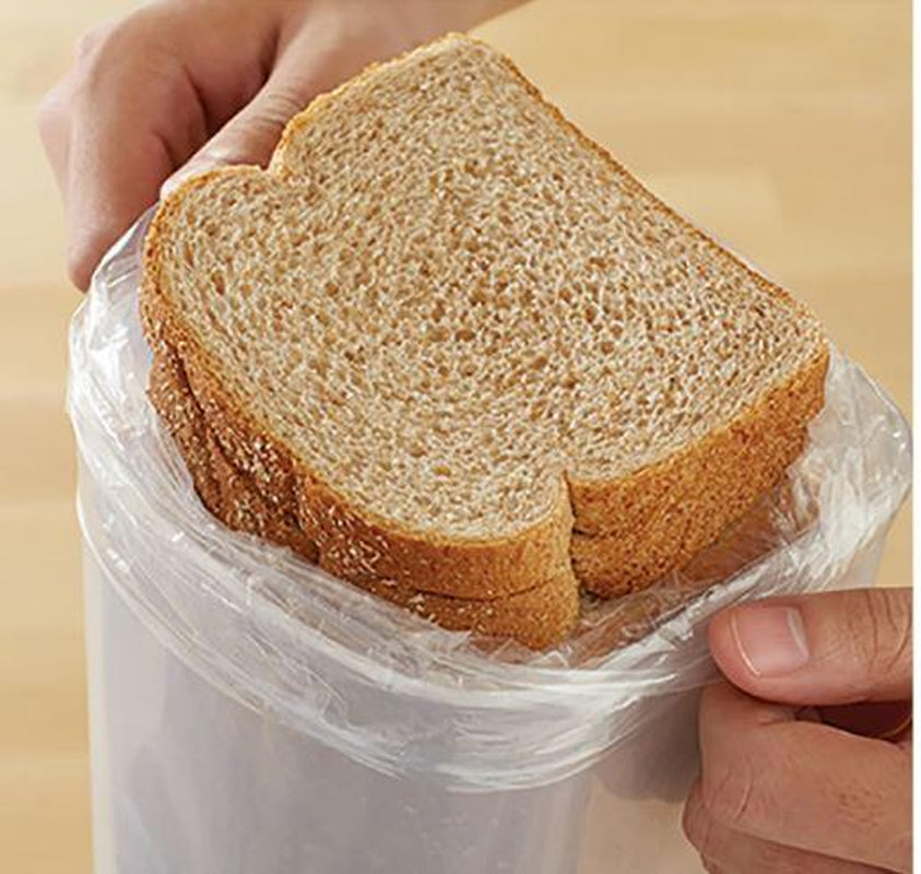 Clear Plastic Durable Bread Food Storage Container with Gray Lid for Organized Bread Storage Kitchen Utensils