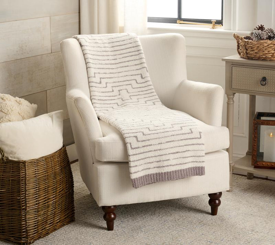 Barefoot Dreams Cozychic Diamond Stripe 45X60 Blanket