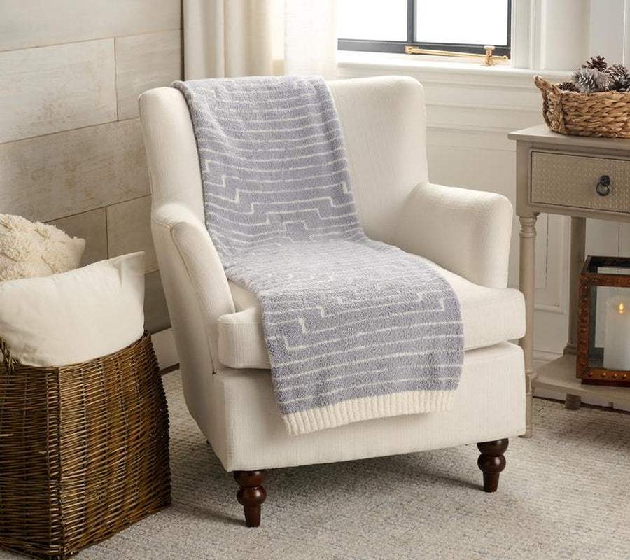 Barefoot Dreams Cozychic Diamond Stripe 45X60 Blanket