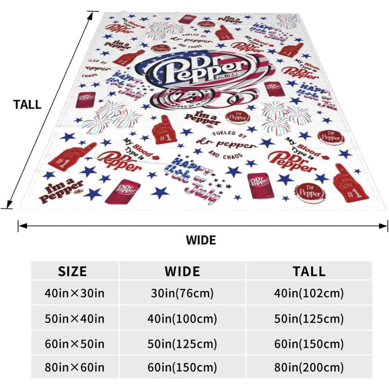 Classic Dr Blanket Pepper Throw Blanket Warm Ultra Soft for Living Room Bedroom Bed Sofa All Seasons Gift Single Sided Halloween Decor Blanket Sale Christmas Decor Valentine'S Day X-Mas Birthday Decorations