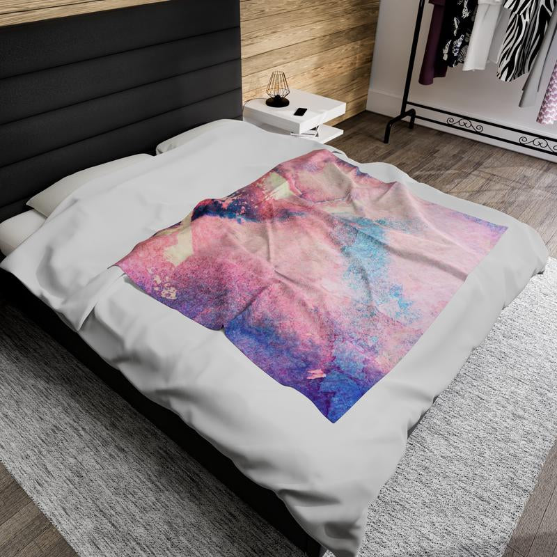 Velveteen Blanket, Cozy Home Decor, Customizable Soft Throw, Personalized Gift for Family & Friends, Warm Plush Bedding, Medium Heavy Weight