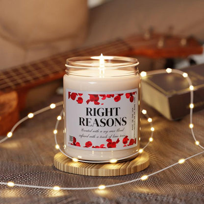 The Right Reasons Scented Candle, Bachelor Nation Themed Gift for Bachelor and Bachelorette Fans, Golden Bachelor, Golden Bachelorette, Rose Ceremony, Reality TV