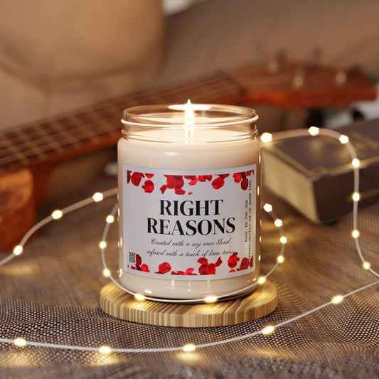 The Right Reasons Scented Candle, Bachelor Nation Themed Gift for Bachelor and Bachelorette Fans, Golden Bachelor, Golden Bachelorette, Rose Ceremony, Reality TV