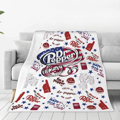 Classic Dr Blanket Pepper Throw Blanket Warm Ultra Soft for Living Room Bedroom Bed Sofa All Seasons Gift Single Sided Halloween Decor Blanket Sale Christmas Decor Valentine'S Day X-Mas Birthday Decorations