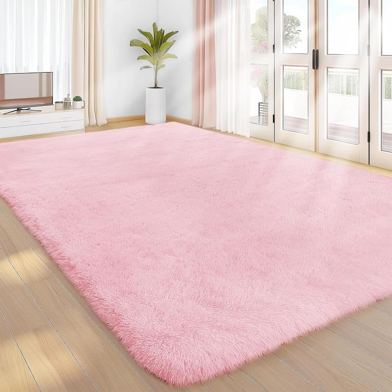 Faux Fur Shag Rug, 1 Count Soft Plush Rug, Comfortable Area Rug, Decorative Carpet for Home Living Room Bedroom