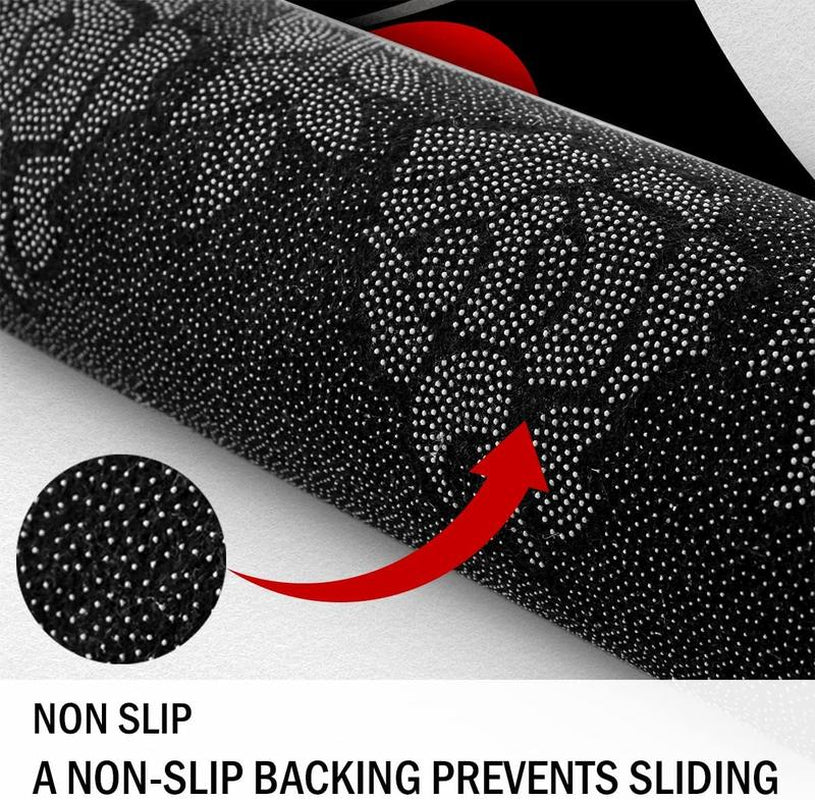 Area Rug,Geometric Strip Lines Accent Rug for Home Living Room Decor,Reversible Modern Abstract Plaid Black White Grey Red Decorative Carpet