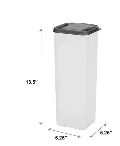 Clear Plastic Durable Bread Food Storage Container with Gray Lid for Organized Bread Storage Kitchen Utensils