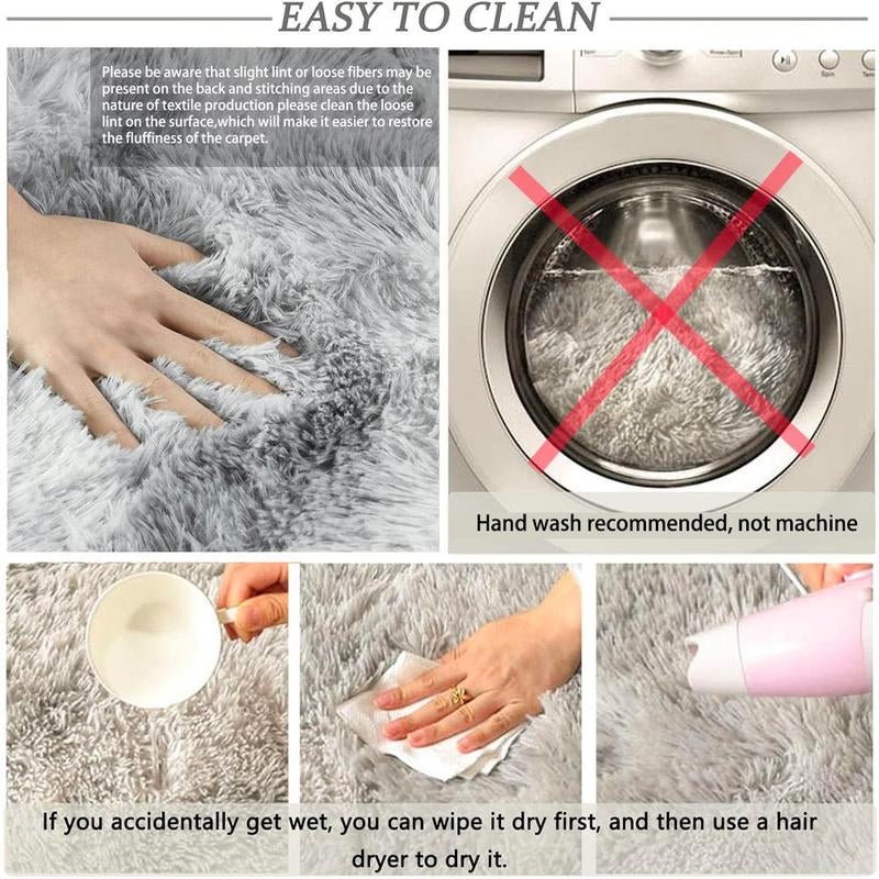 Faux Fur Shag Rug, 1 Count Soft Plush Rug, Comfortable Area Rug, Decorative Carpet for Home Living Room Bedroom