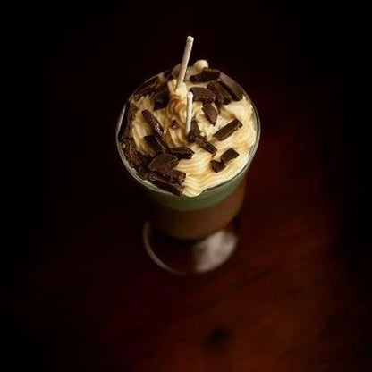 Mint Chocolate Chip Whipped Candle Handmade Vegan Wax in Glass Jar Unique Scented Decor for Home Aromatherapy & Wellness Gift Healthcare Tin