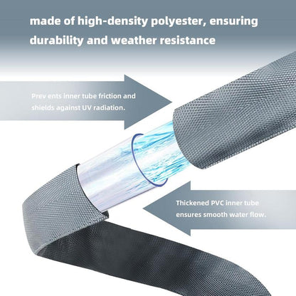 Father’S Day Gift - Non-Expandable Garden Hose 50Feet, Flexible Hose with 10 Function Hose Nozzle, Lightweight, Durable, RV, Kinke-Free Garden Hose for Outdoor Use