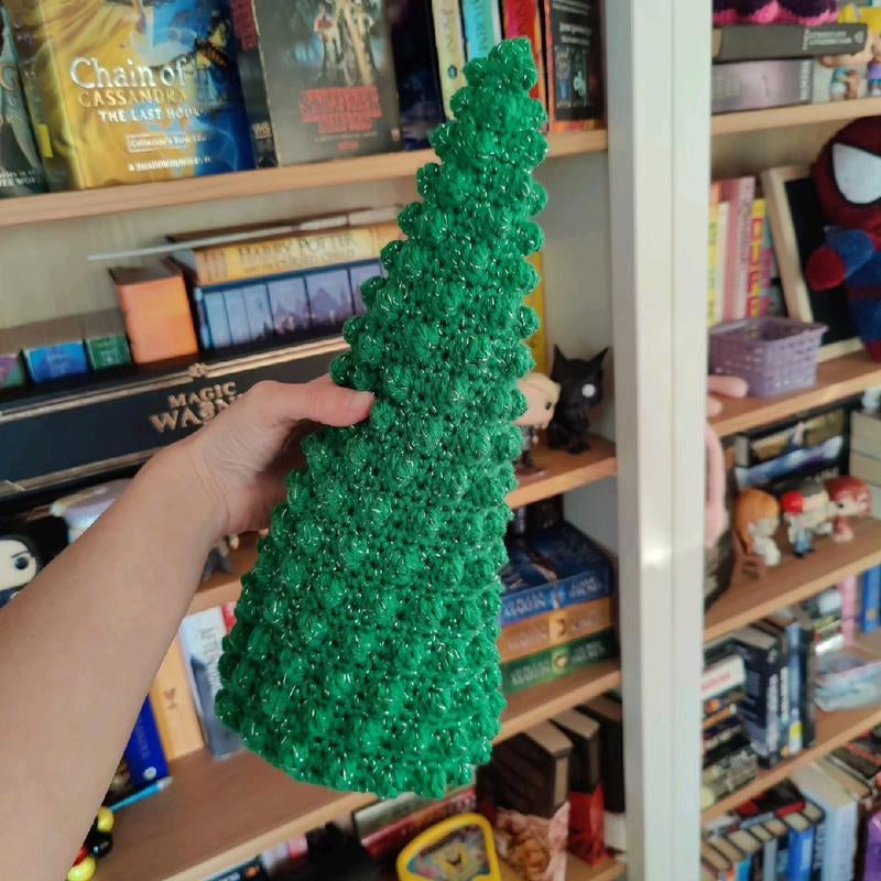Crochet Bobble Christmas Tree Decor
