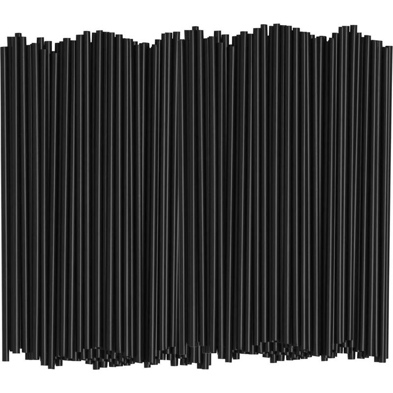 [1000 Count] 5 Inch Coffee & Cocktail Stirrers/Straws Disposable Plastic Sip Stir Swizzle Sticks - Black