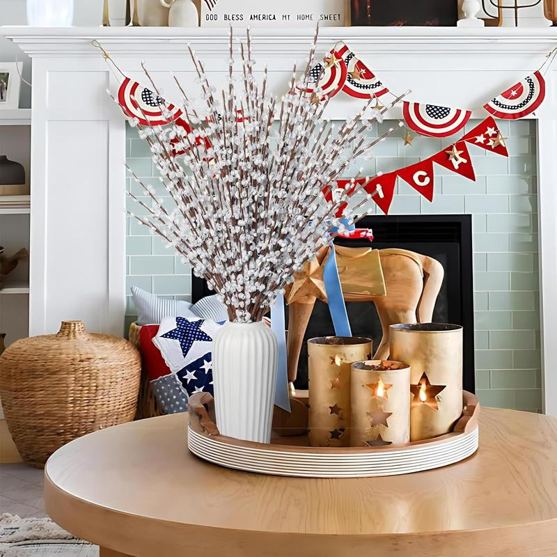 5Pcs 29.5" Faux Jasmine Artificial Flowers Tall White Floral Branches for Home Wedding Vase Filler Party DIY Decoration