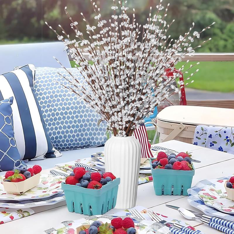 5Pcs 29.5" Faux Jasmine Artificial Flowers Tall White Floral Branches for Home Wedding Vase Filler Party DIY Decoration