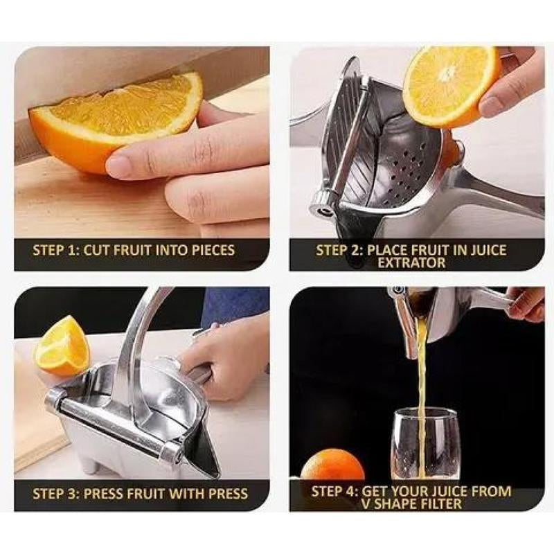Hand Juicer Squeezer - Aluminum Manual Press Juicer with Ergonomic Grip for Efficient Juice Extraction of Pomegranates Citrus & More, Durable Compact Easy to Use & Clean Manual Citrus Juicer