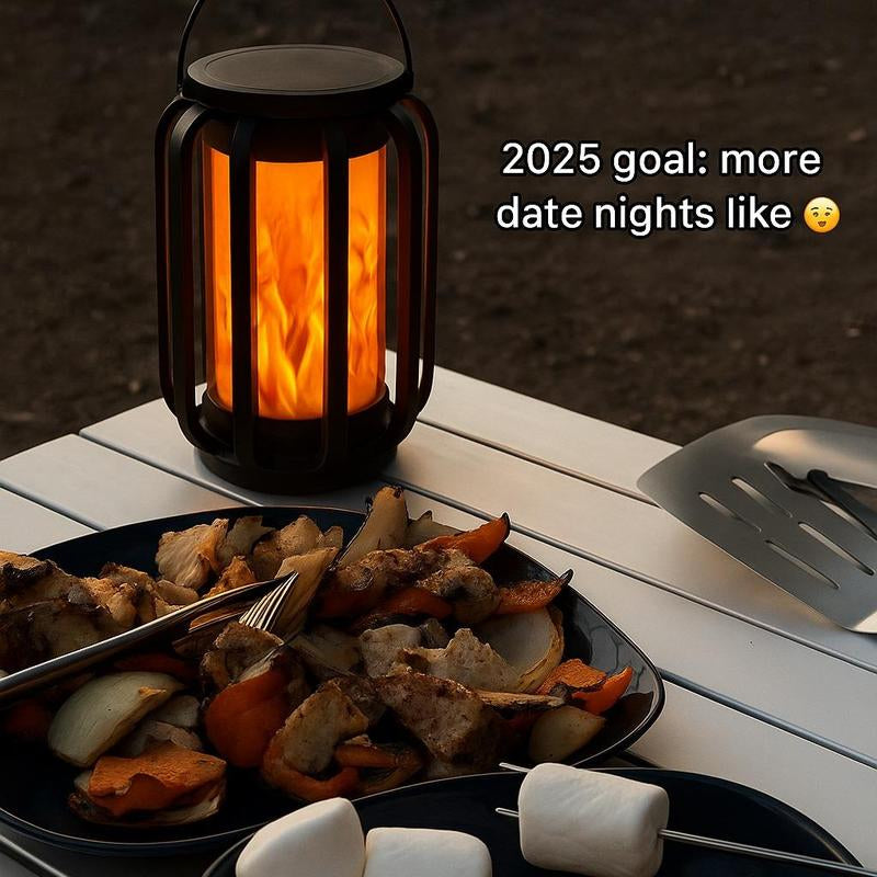 Bougerv 9-Inch Solar Lantern Outdoor Light with Base Waterproof Flickering Flame Effect for Patio Garden Room Decoration 6.3X4.7X3.3 Inches Energy Efficient Monocrystalline Silicon Panels 8-12 Hours Operation Time