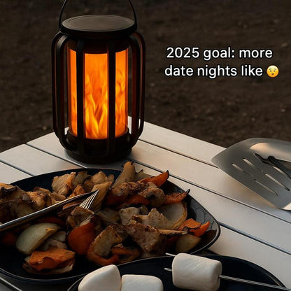 Bougerv 9-Inch Solar Lantern Outdoor Light with Base Waterproof Flickering Flame Effect for Patio Garden Room Decoration 6.3X4.7X3.3 Inches Energy Efficient Monocrystalline Silicon Panels 8-12 Hours Operation Time